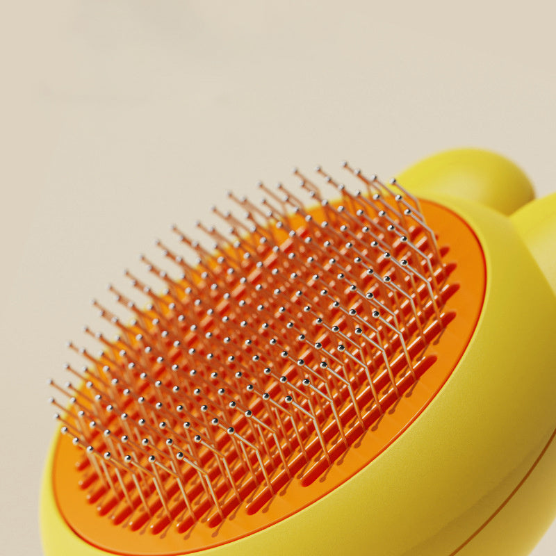 Pet Grooming Brush with Quick Cleaning Function