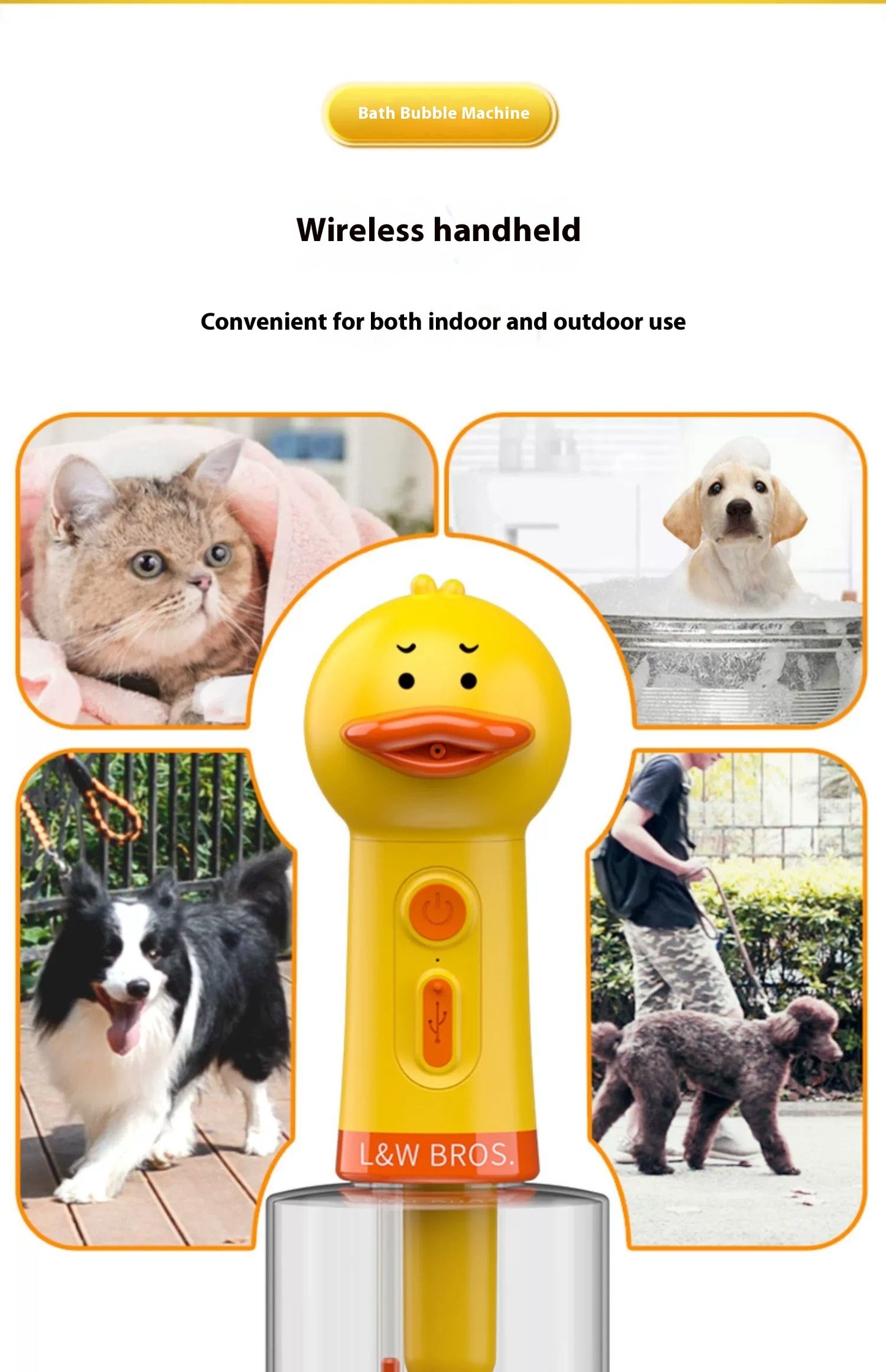 Portable Dog Washer and Shampoo Spray